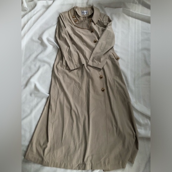 Vintage Alvina Long Dressy Trench Coat - Picture 6 of 15